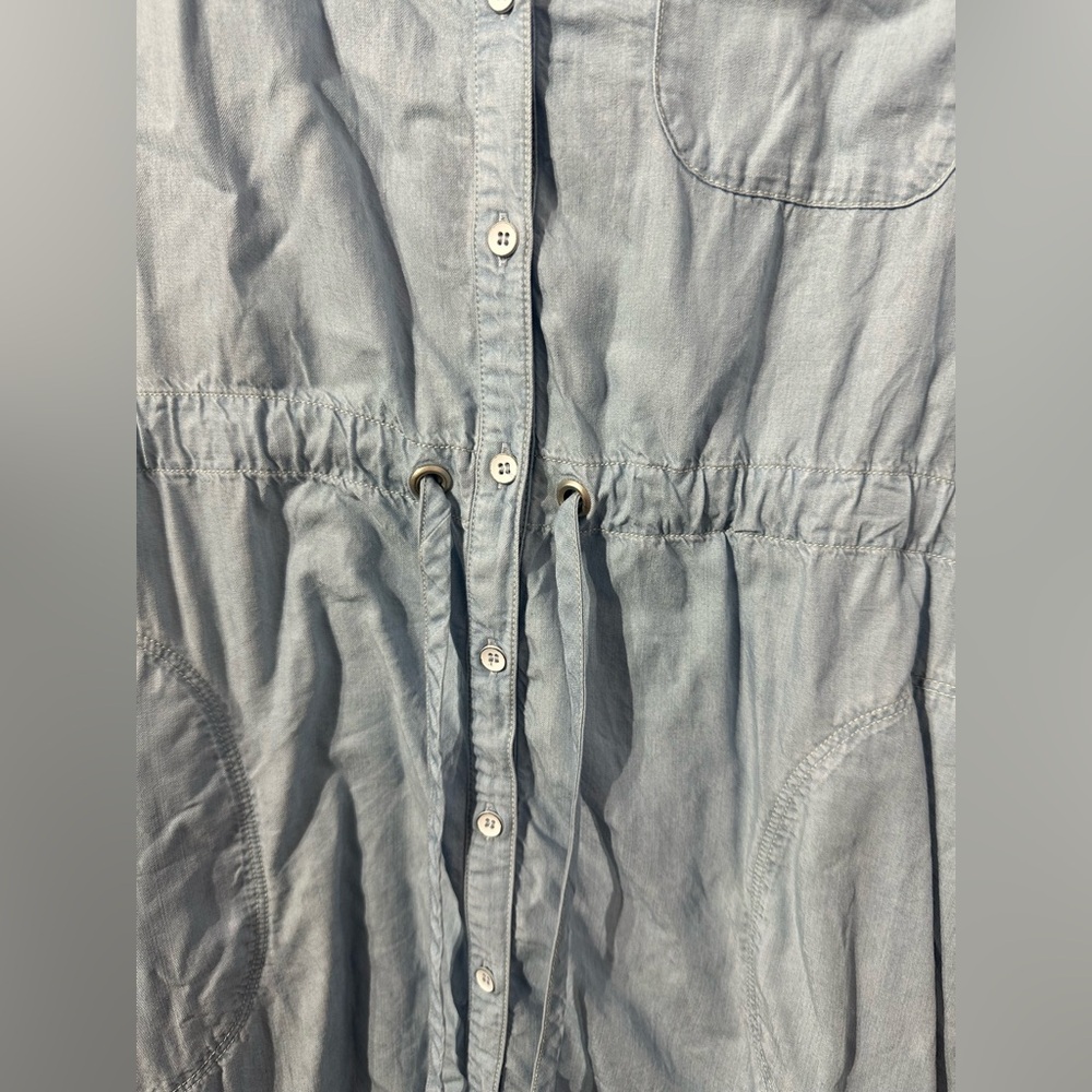 Athleta Light Blue Denim Shirt Dress XS - Picture 7 of 15